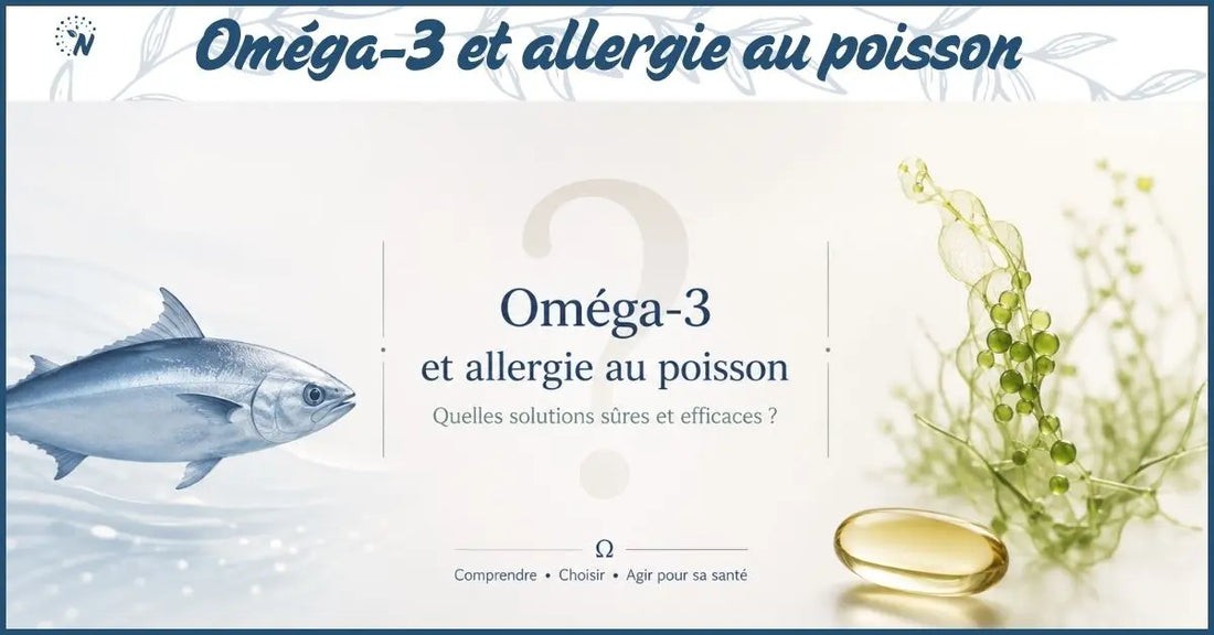 Bannière oméga 3 et allergie aux poisson interrogeant sur les solutions