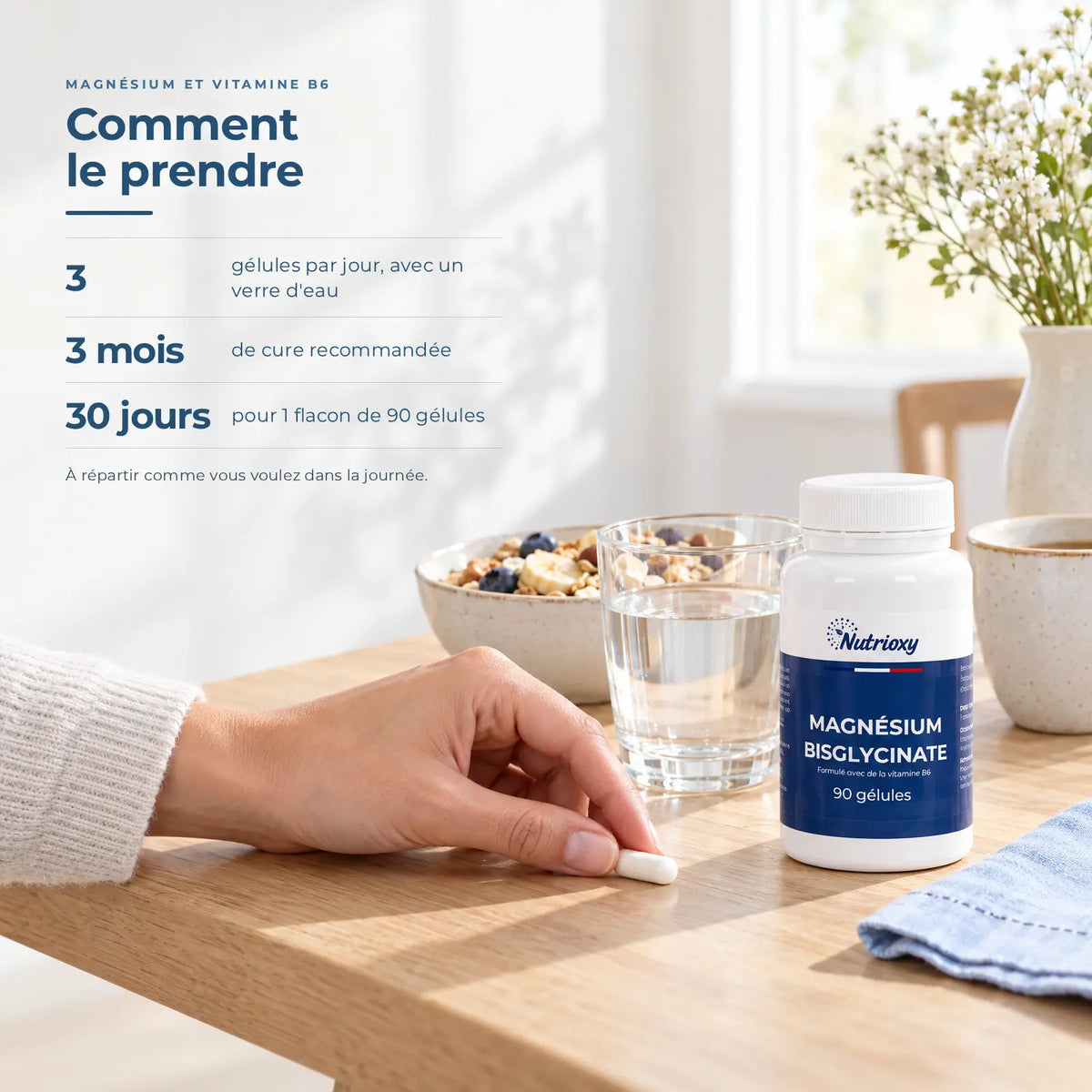 Comment prendre le magnésium, 3 gélules par jour
